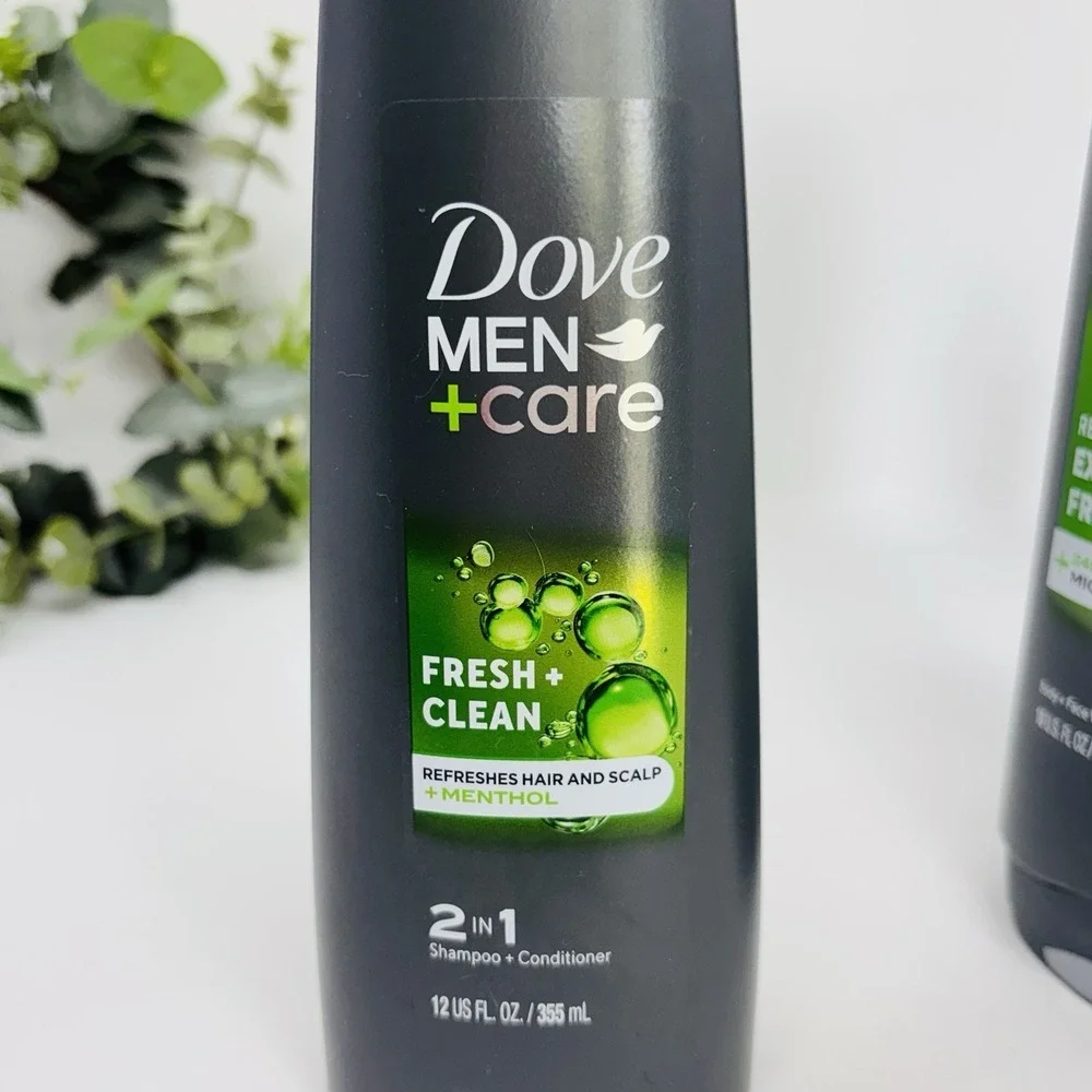 3 Dove MEN + Care 2-in-1 Shampoo Body Wash &‎ Dry Spray Antiperspirant New